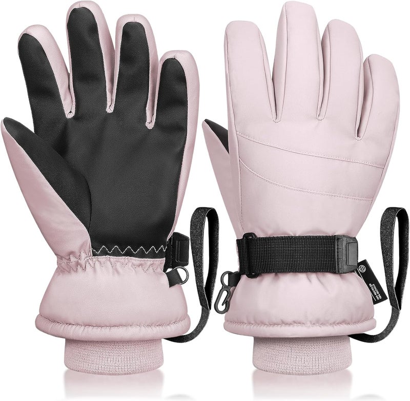 Odtmger Ski Gloves,Waterproof, Touchscreen-Compatible, Winter Warm Cotton Filled, Anti-Loss Rope for Parent Child - Image 1
